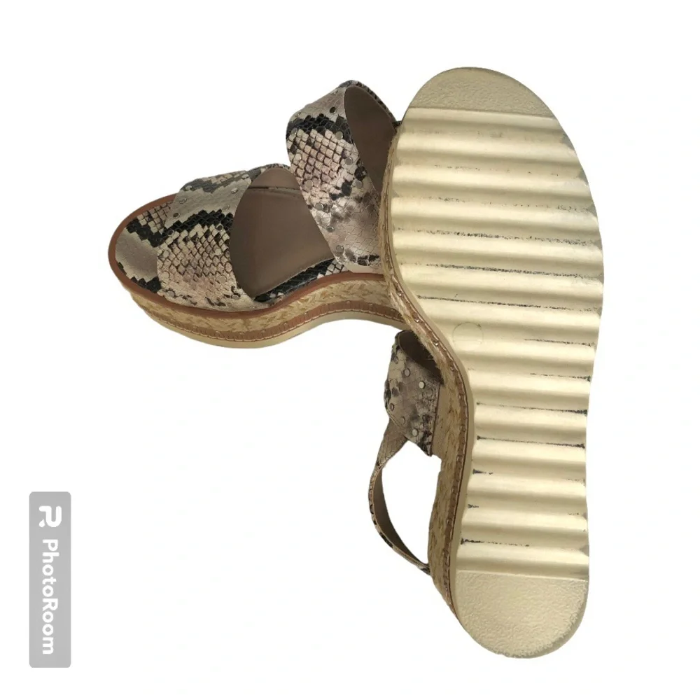 Vince Camuto Marsa Sandals Snakeskin Leather Platform